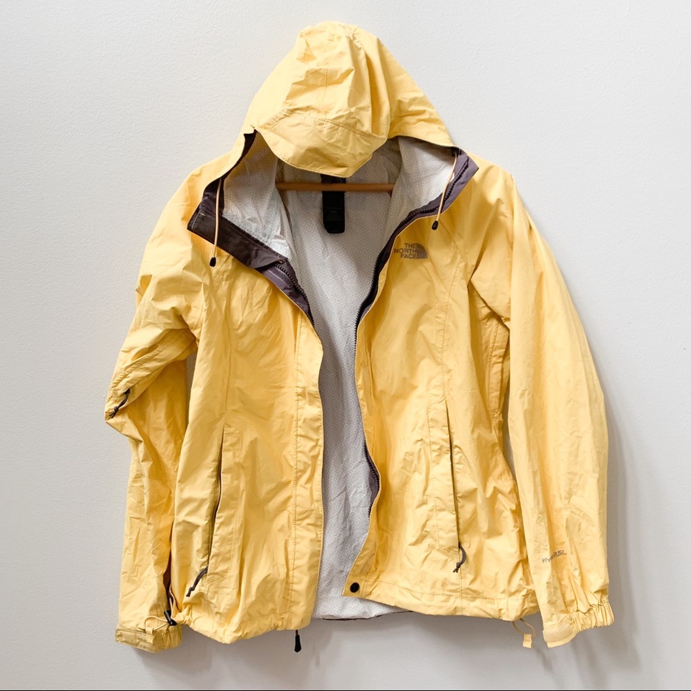 The North Face Rain Jacket Raincoat Yellow Medium